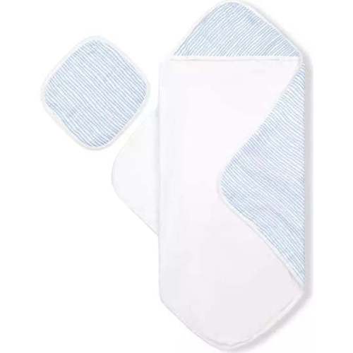 Hooded Towel Set, Blue Wave - Bamboo Little | Maisonette