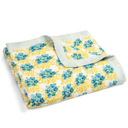 Sky Floral Big Lovey Three-Layer Muslin Blanket