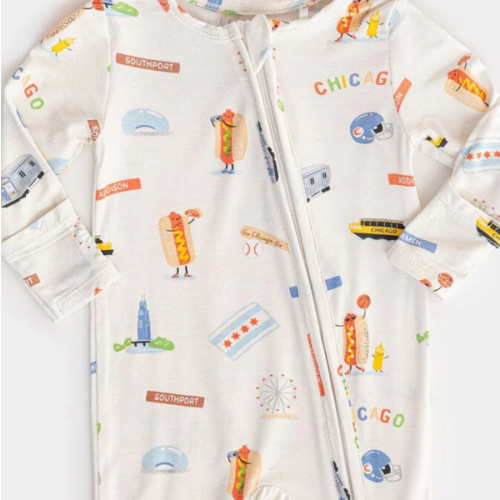 Chicago Field Trip Footie – Alice & Wonder (0-3 months)