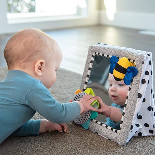 Sassy Tummy Time See Me Floor Mirror for Ages 0+ Months (80928) - White