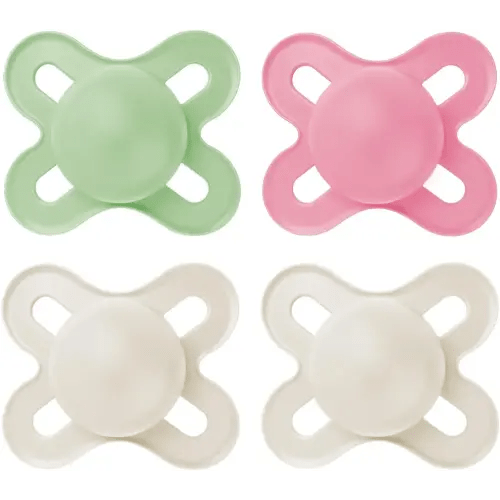 MAM Original Start Matte Newborn Baby Pacifier, Best Pacifier for Breastfed Babies, Girl, 0-3 Months (Pack of 4)