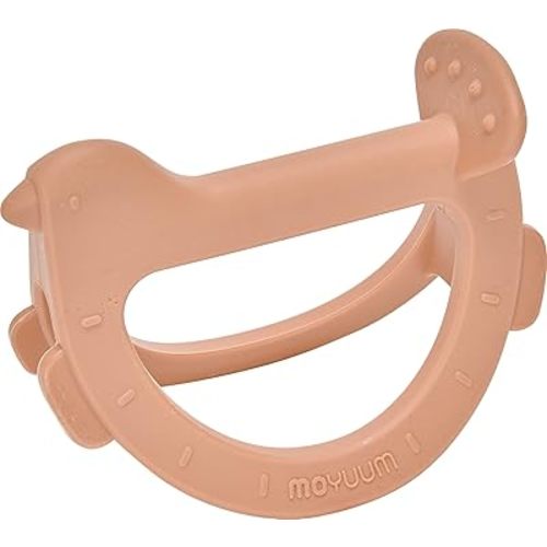 Swing Bird Teether (Orange) | 100% Platinum Silicone | Baby Teether for babies 3-6 Months, 6-12 Months | Easy to Hold | Infant Teething Toys for Relief, Bracelet Type, Pack of 1