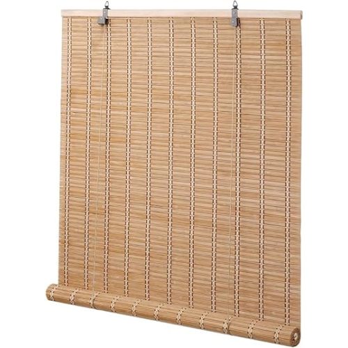 Bamboo Blinds for Interior Windows, Easy to Install Bamboo Shades for Indoor Windows, Custom Roller Shades for Indoor Window and Outdoor Patio, 38" W x 64" H