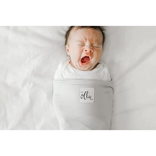 The Ollie Swaddle – Sleep Swaddle for Babies | Breathable, Moisture-Wicking Fabric to Prevent Overheating | Soft, Adjustable Fit | Ideal for Newborns & Infants (Stone)