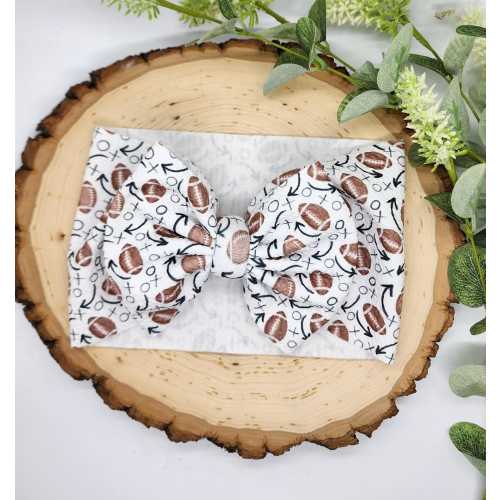 Football Headwrap Bow, Football Baby Bow, Football Bow, Big Baby Bow, Fall Baby Bow