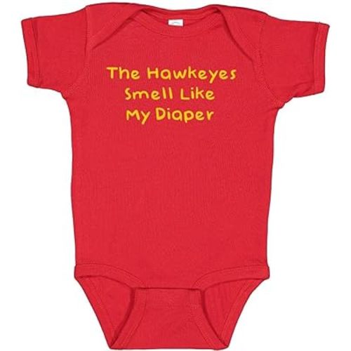 Iowa State Fan The Hawkeyes Smell Like My Diaper Cute Baby Bodysuit Outfit