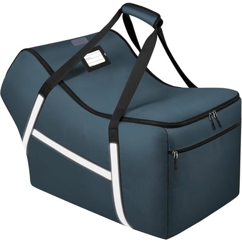 Infant Car Seat Travel Bag for Airplane Compatible with All Nuna Pipa Car Seat and Base,Chicco KeyFit 30 and Base, Padded Car Seat Bags for Air Travel,Car Seat Gate Check Bag with Side Pocket, Blue