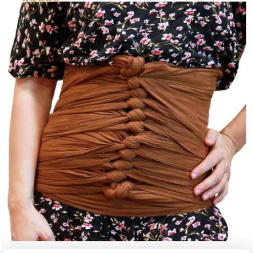 Bengkung Belly Binding Wrap Lightweight GOTs certified organic cotton postpartum belly binding wrap serged edges 17 yards Traditional postpartum belly binding cloth (Off White, GOTS certified organic)