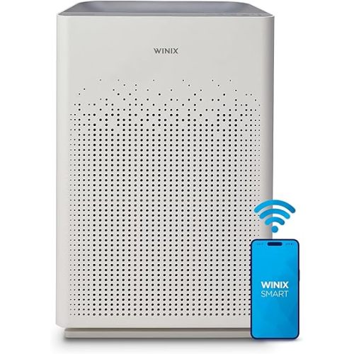 WINIX AM90 Air Purifier for Home Large Room Up to 1740 Ft² in 1 Hr With Air Quality Monitor, True HEPA, Carbon Filter and Auto Mode, Captures Pet Allergies, Smoke, Dust