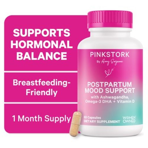 Pink Stork Postpartum Mood Support: Hormone Support, 60 Capsules