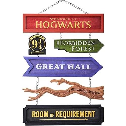 Spirit Halloween Harry Potter Welcome to Hogwarts Direction Sign | Officially Licensed