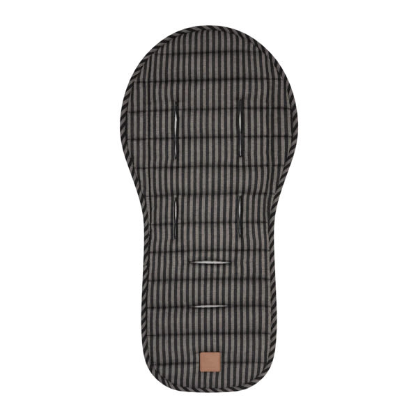 Noir Stripe Universal Linen Pram Liner