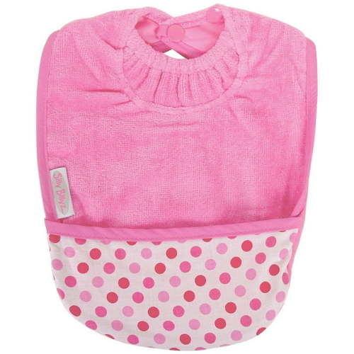 Silly Billyz Snuggly Premium Cotton Towel Toddler Bib with Pocket (Pink)