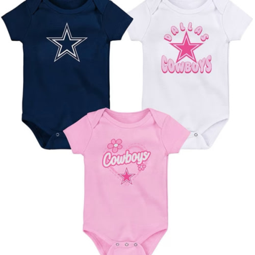 Dallas Cowboys Baby PINK Play All Day One Piece Set - 41025781