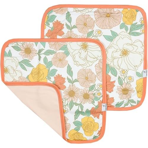 Copper Pearl Baby Security Blanket Set of 2 - Portable Size for Self-Soothing On-The-Go, Ideal Baby Blankets for Boys and Girls, Ultra-Soft, and Gift-Ready Loveys - Rose