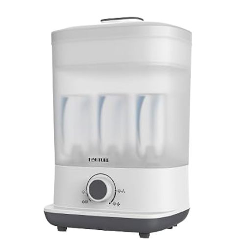 HAUTURE Bottle Sterilizer and Dryer, 6-in-1 Baby Bottle Sterilizer (Esterilizador de Biberones), 10 Bottles Capacity, Electric Steam Bottle Sanitizer for Baby Bottles, Breast Pump Parts & Pacifiers