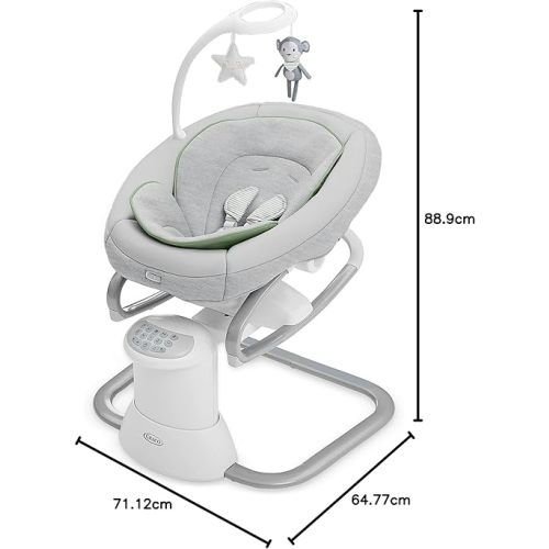 Graco Soothe My Way with Removable Rocker, Madden - Versatile Baby Swing & Portable Rocker
