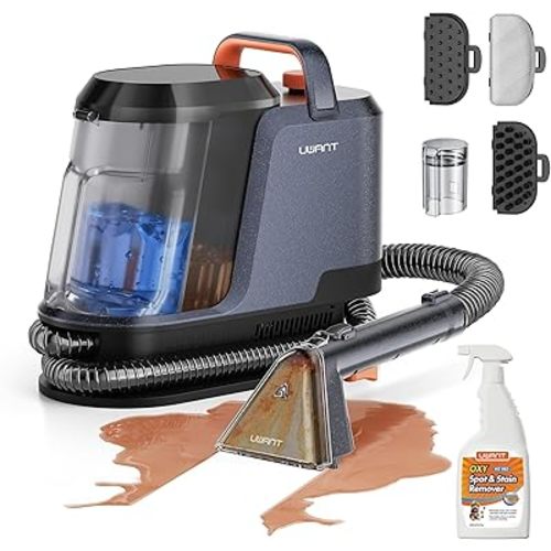 uwant Portable Carpet and Upholstery for Deep Cleaner, 18Kpa Carpet Cleaner Machine for Cars, Pets with Pet Pro Solution and Self Cleaning Set of 1 for Spot, Rug, Couch
