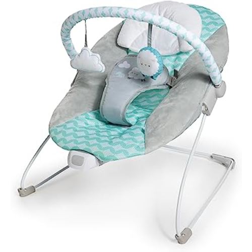 Ingenuity Ity Bouncity Bounce Vibrating Deluxe Baby Bouncer Seat, 0-6 Months Up to 20 lbs (Goji)