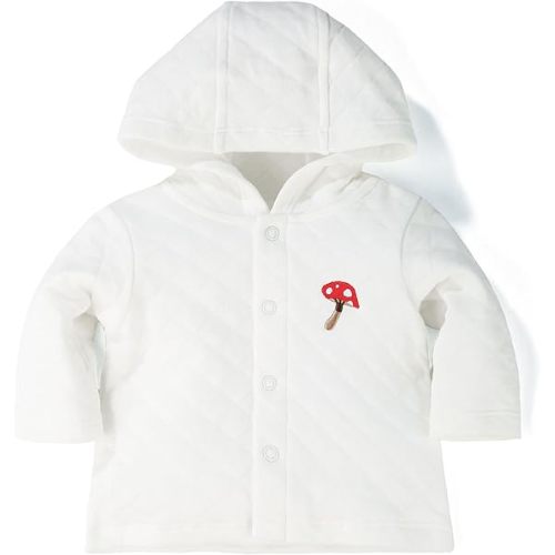 100% Cotton Baby Spring Hoodies Jacket, Comfortable Soft and Warm Baby Spring Jacket,0-24Months Solid-Coloured Coat