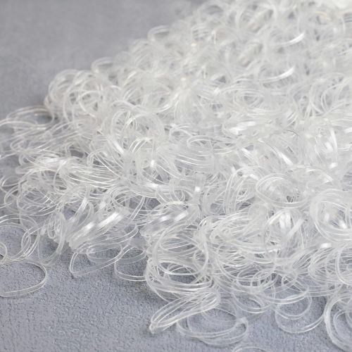 1000pcs Transparent Mini Elastic Hair Bands, No Crease Ponytail Holders for Kids Girls, No Damage, No Hurt, Soft & Durable