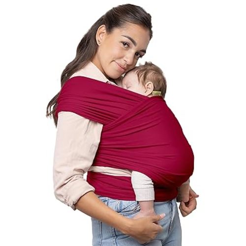 Boba Baby Wrap Carrier - Original Baby Carrier Wrap Sling for Newborns - Baby Wearing Essentials - Newborn Wrap Swaddle Holder, Newborn to Toddler Infant Sling (Sangria)