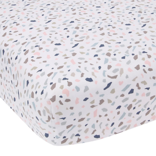 Signature Terrazzo Organic Cotton Fitted Crib Sheet