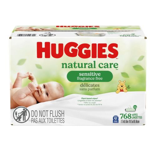 Huggies Natural Care Sensitive Unscented Baby Wipes- 12 pack (768ct total wipes)