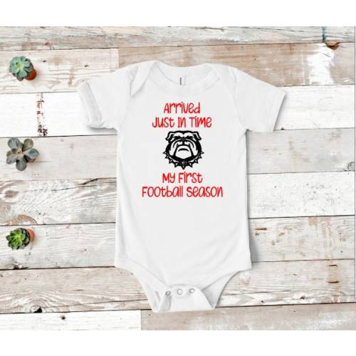 First Football Season, Georgia Bulldog Fan, New Baby Gift, Baby Shower