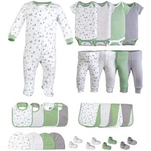 Newborn Layette Gift Set for Baby Boys or Girls - 25 Piece Newborn Clothes & Accessories Set