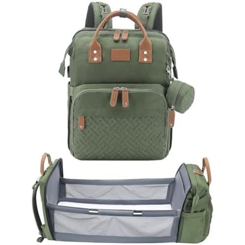 JOLLITO Diaper Bag Backpack with Changing Station Large Capacity Multifunction Baby Bags for Boy Girl Travel For Moms Dads Baby Registry Search Essentials Shower Gifτs