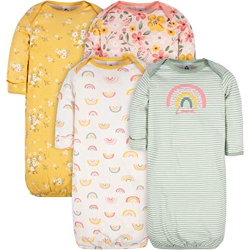 Gerber Baby Boy and Girls 4-Pack Sleeper Gown