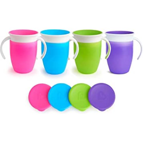 Munchkin® Miracle® 360 Trainer Cups with Lids, 7 Ounce, 4 Pack