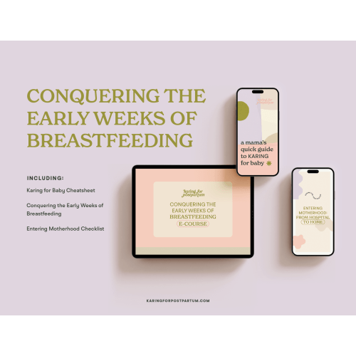 Conquering the Early Weeks of Breastfeeding eCourse (+KFP Sheets)
