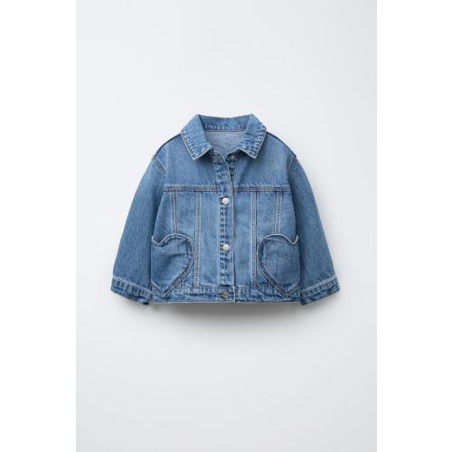 HEART DENIM JACKET - Blue | ZARA United States