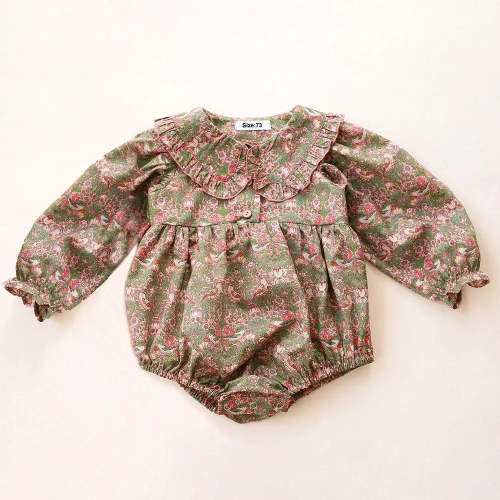 Vintage Style Spring Ruffle Romper – August + Willow