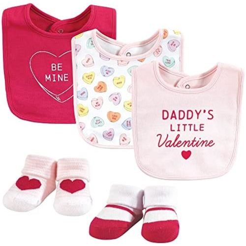 Hudson Baby Unisex BabyCotton Bib and Sock Set
