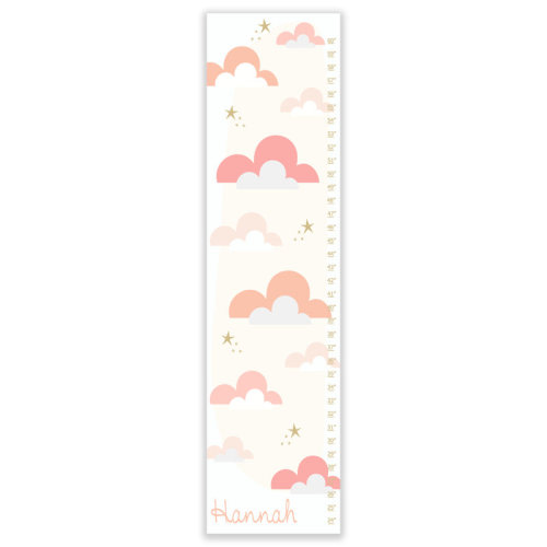 Harriet Bee Evalyn Clouds Personalized Growth Chart | Wayfair