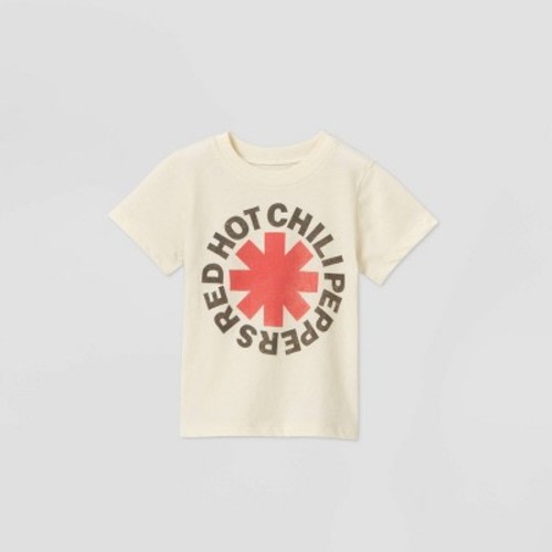 Toddler Boys' Red Hot Chili Peppers Short Sleeve T-Shirt - Beige, Size: 4T
