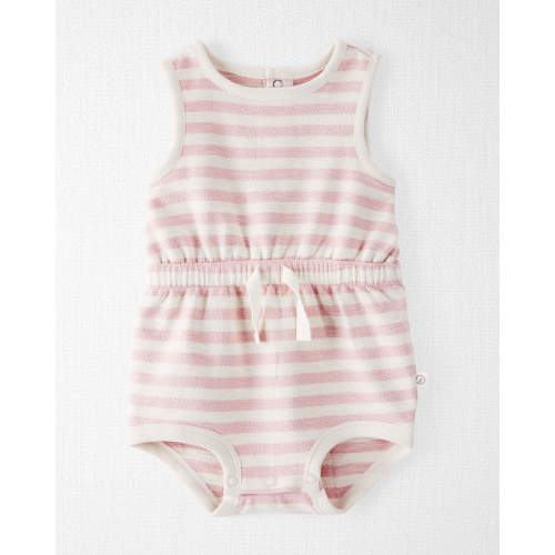 Baby Organic Cotton Pink Striped Bubble Romper - 3M - Style,Pink