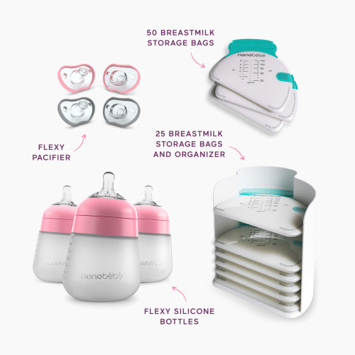 Nanobebe Registry Essentials Bundle - Pink