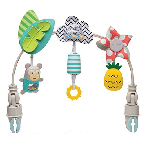 Taf Toys ‘Tropical Orchestra Arch’ | Ideal for Infant & Toddlers, Fits Stroller & Pram, Activity Arch with Fascinating Toys, Stimulates Baby’s Senses and Motor Skills Development, Easier Outdoors