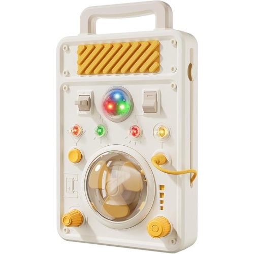 SOCBTNSO Montessori Toys for 1 Year Old Boys Girls - Toddler Busy Board with Handle, Electronic Light Switch Toy and Adjustable Speed Fan for Fine Motor Skills, Travel Toys for Toddlers 1-3
