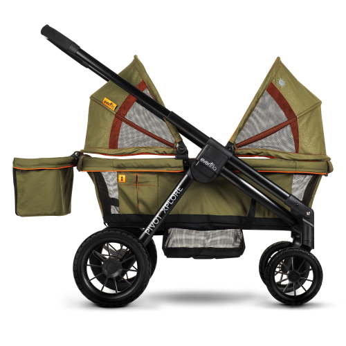 Evenflo Pivot Xplore All-Terrain Stroller Wagon, Toddler Seat, Ranger Green, 6 months - 5 Years