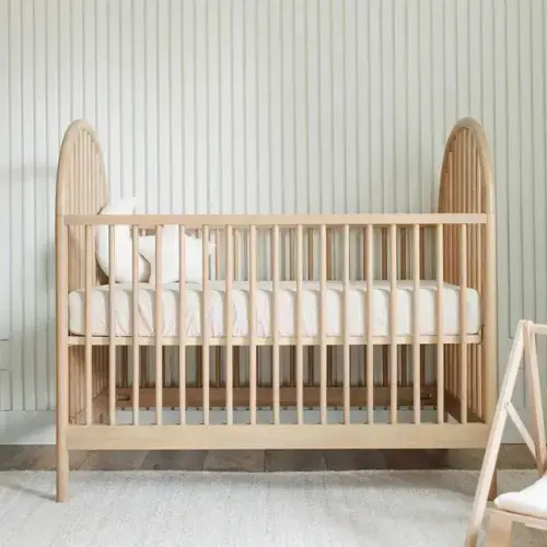 Canyon Natural Spindle Wood Convertible Baby Crib by Leanne Ford