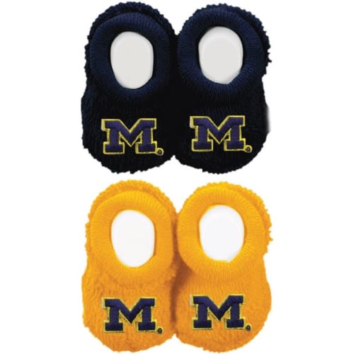 Michigan Wolverines 2pk Baby BLUE Bootie Boxed Set - 9022044