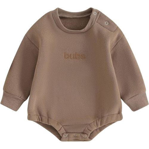 VISGOGO Newborn Infant Baby Boy Girls Oversized Romper Little Dude Sweater Onesie Coming Home Outfit Neutral Clothes