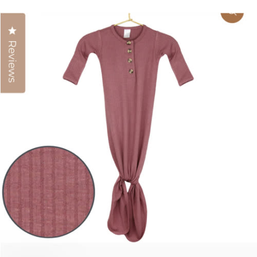 Marjorie Ribbed Knotted Gown