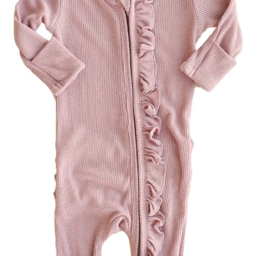 All Bamboo Waffle Zipper Footies*