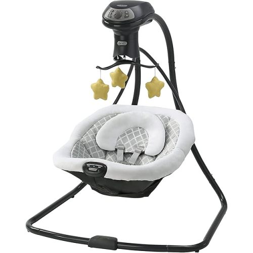 Graco Simple Sway LX Baby Swing with Multi-Direction Lounger, Allister